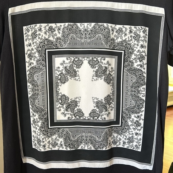 Sandro black t-shirt with front Silk panel. Perfect condition - Picture 2 of 5